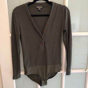 J. Crew Point Sur ribbed henley bodysuit